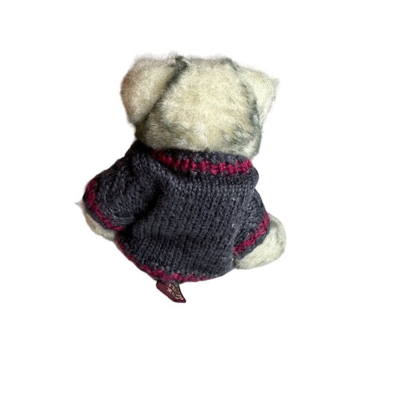 TY Teddy Bear Attic Treasures Fairbanks 8 in Handmade Knit Sweater 1993 Vintage - Picture 3 of 6